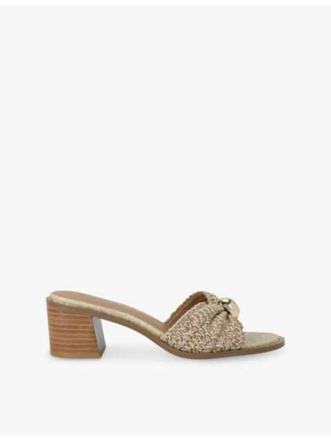 STEVE MADDEN Ease Raffia Heeled Sandals