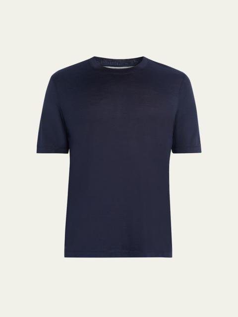 Brunello Cucinelli Men's Classic Fit Heathered Cotton Crewneck T-Shirt