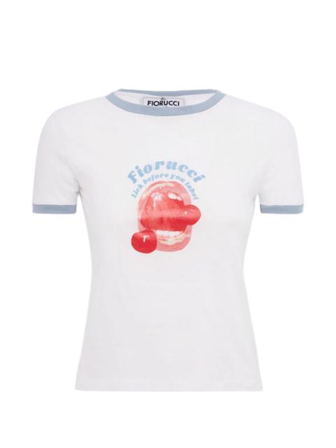 FIORUCCI graphic-print ringer T-shirt