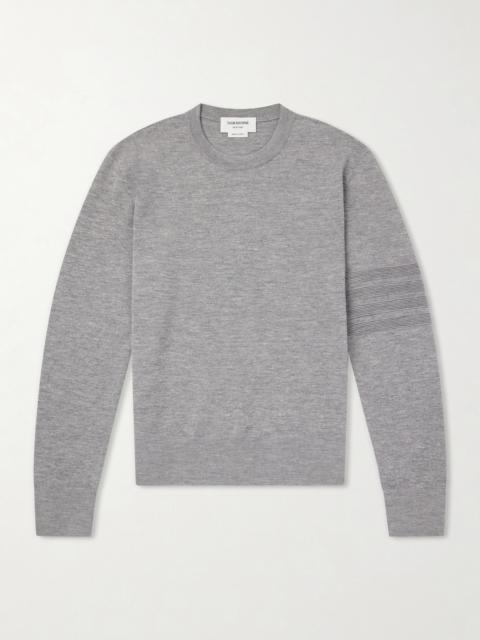 Thom Browne Milano Stitch Wool, Linen and Cotton-Blend Sweater