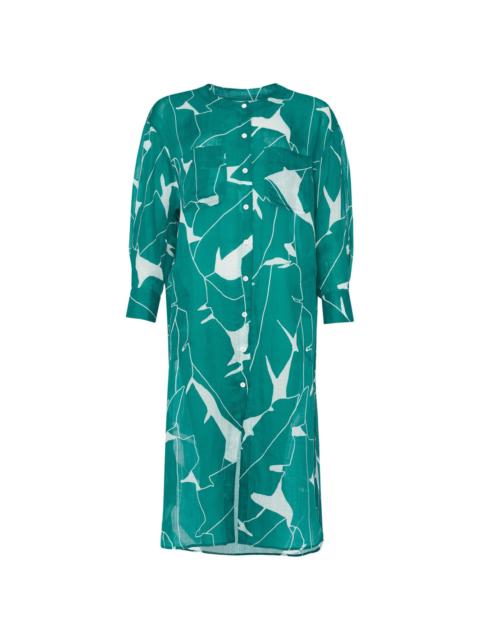 Tigre abstract-print shirt dress