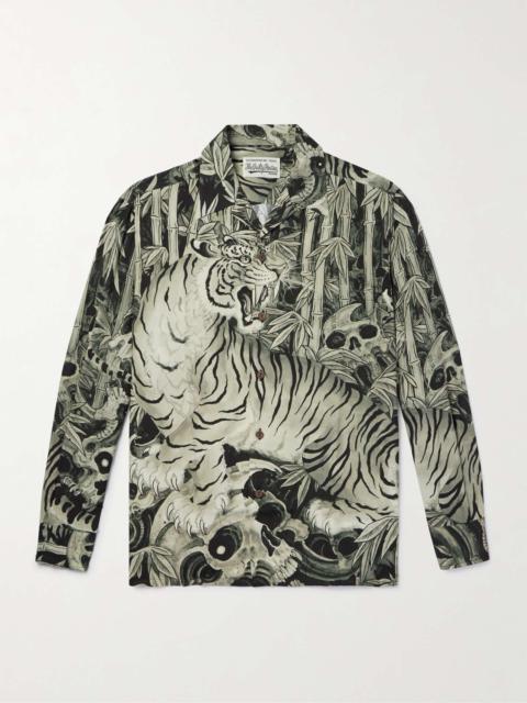 + Tim Lehi Camp-Collar Printed Poplin Shirt