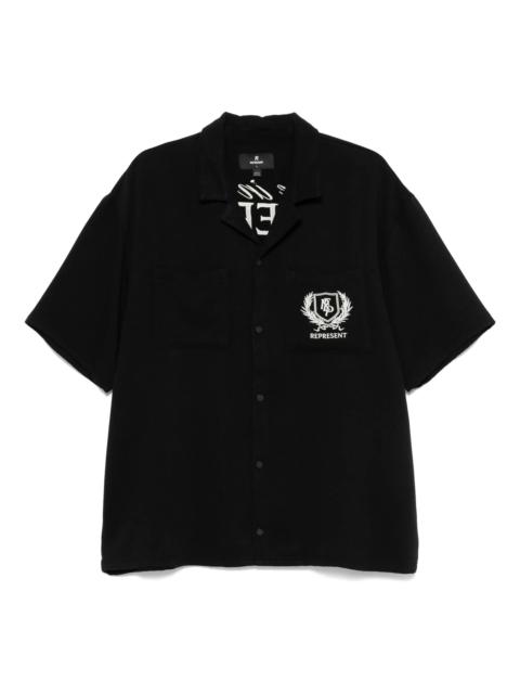 REPRESENT Logo-embroidered Shirt