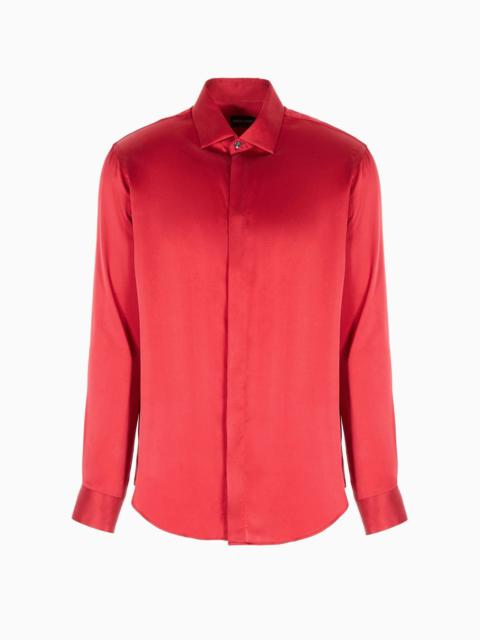 GIORGIO ARMANI Regular-fit silk shirt