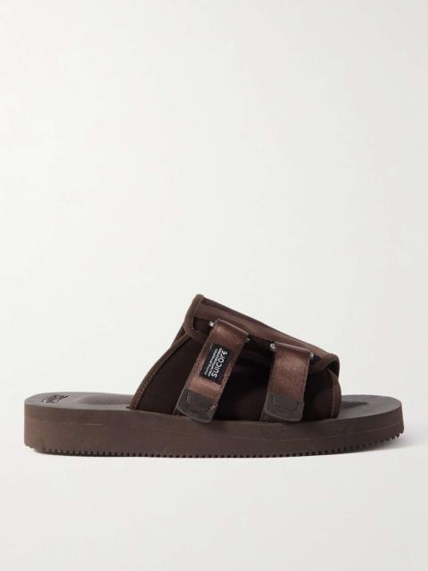 Suicoke KAW-VS Webbing-Trimmed Suede Sandals