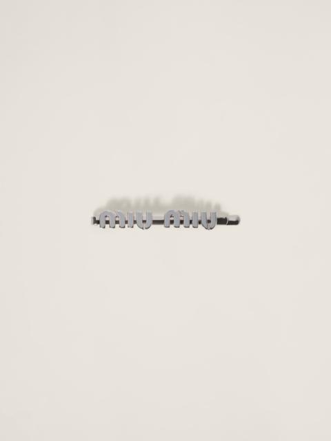 Miu Miu Enameled metal hair clip