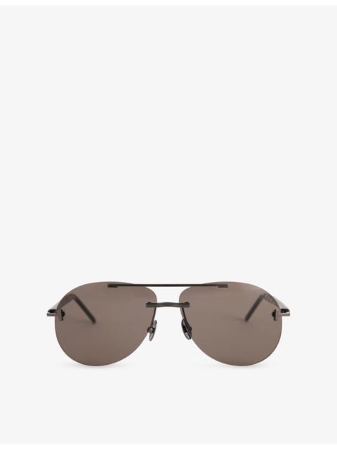 TOM FORD FT1375-P Navigator Pilot-Frame Metal Sunglasses