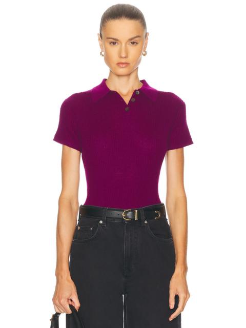 GUEST IN RESIDENCE Shrunken Cashmere Polo Top