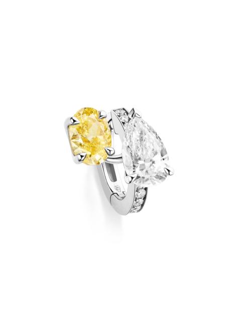 REPOSSI Women's Serti Sur Vide 18K White Gold & 1.05 TCW Diamond Single Hoop Earring - White Gold