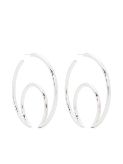 Marine Serre Moon-shaped hoop earrings