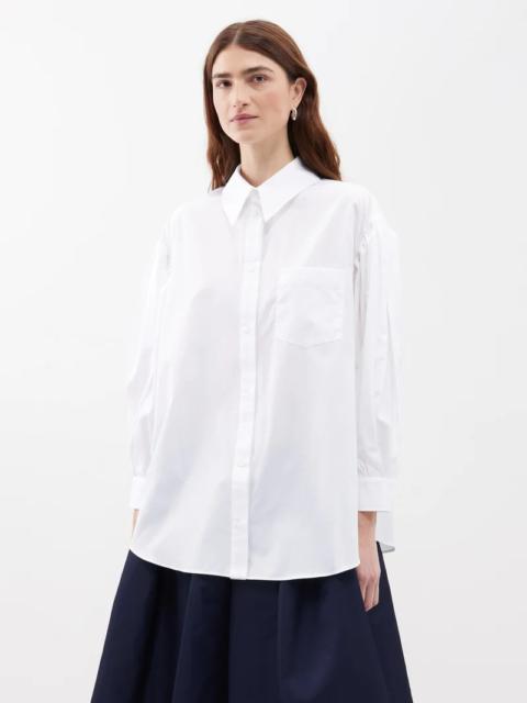 Simone Rocha Oversized puff-sleeve cotton-poplin shirt