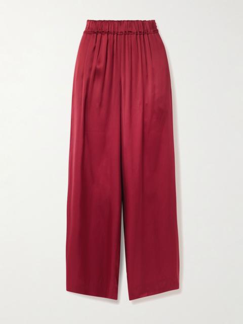 LIBEROWE Palazzo satin wide-leg pants Fuchsia
