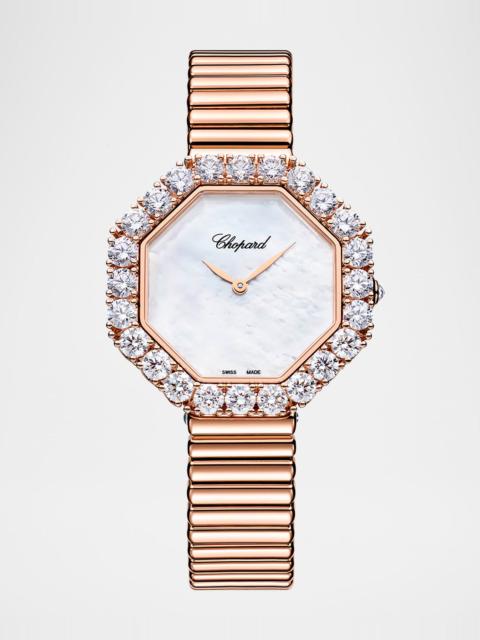 Chopard 32mm L'Heure du Diamant Octagonal 18K Rose Gold Watch