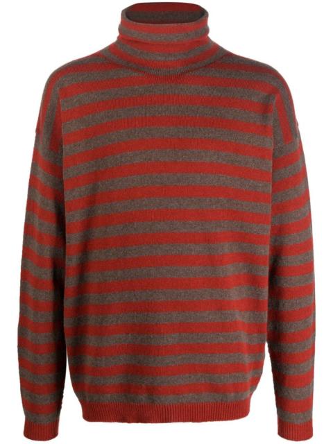 LARDINI striped roll neck sweater