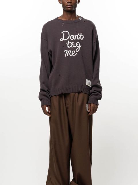 Maison MIHARAYASUHIRO Don't Tag Me Jacquard Knit Sweater