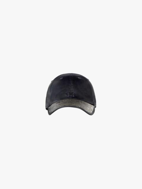 Givenchy CAP IN LEATHER AND BANDANA ENGRAVED METAL