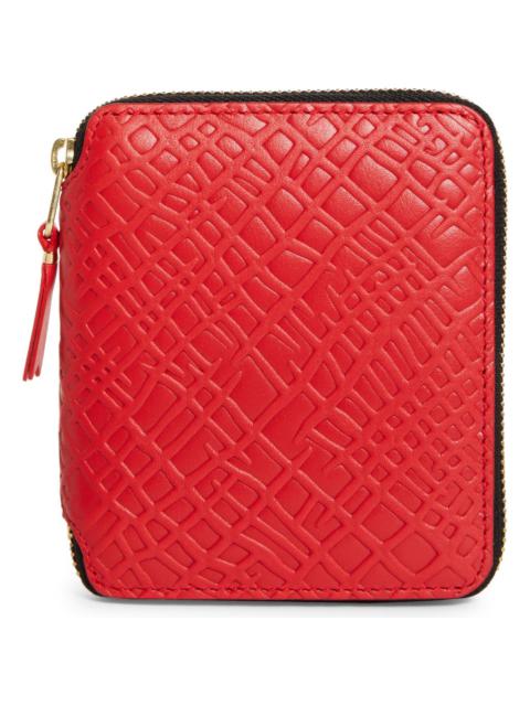 Comme Des Garçons Comme des Garçons Wallets Roots Embossed Leather Zip Wallet in Red at Nordstrom