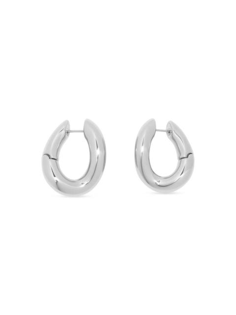 BALENCIAGA Women's Loop Earrings in Silver
