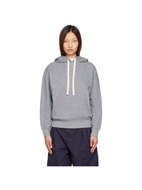 Jil Sander Gray Cotton Terry Hoodie