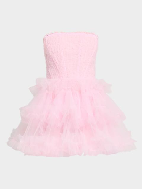 AKNVAS Edel Strapless Cocktail Dress
