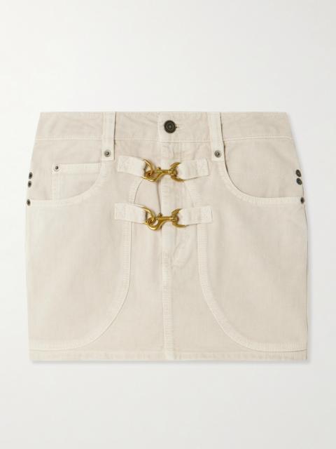 Isabel Marant Paulina Embellished Denim Mini Skirt