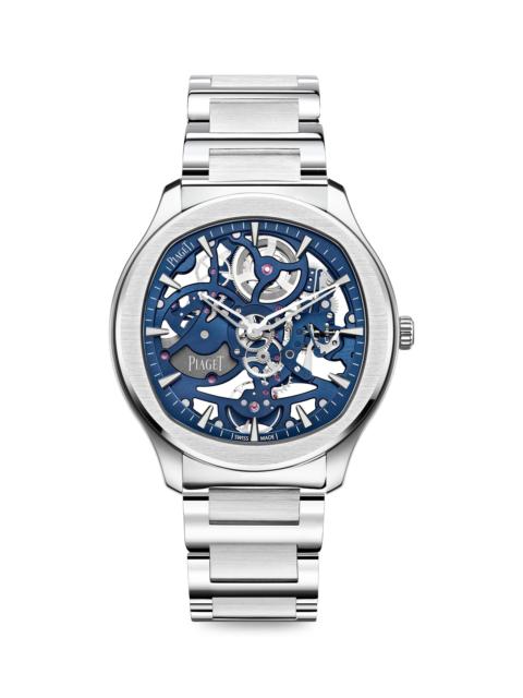 Piaget Unisex Polo Stainless Steel Skeleton Watch