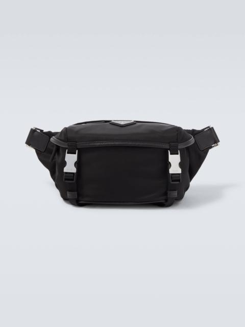 Prada Re-Nylon leather-trimmed belt bag