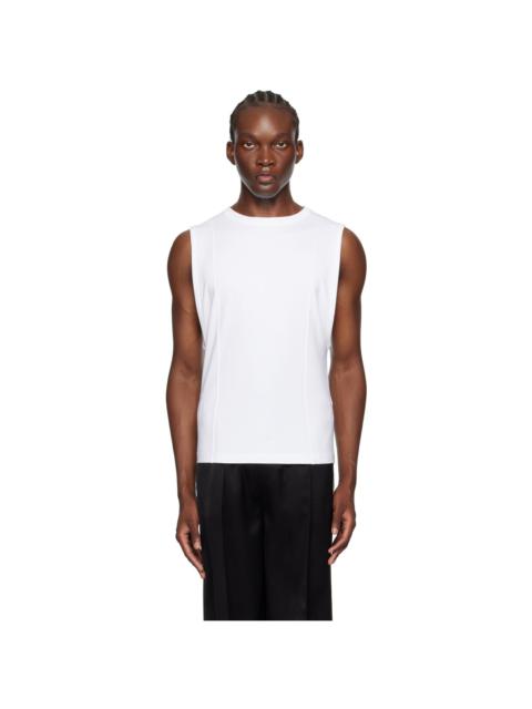 PETER DO White Creased Muscle Tank Top