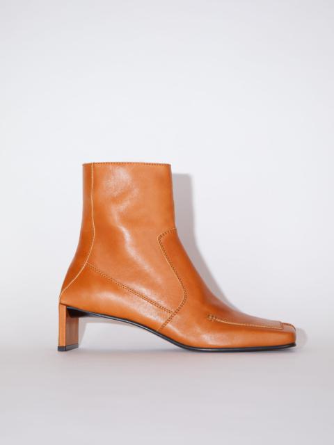 Acne Studios Leather ankle boots - Cognac brown