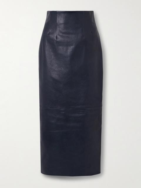 KHAITE Loxley Leather Maxi Skirt