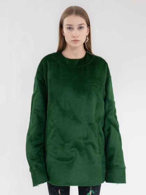 Green 3D STRUCTURE SWEATER