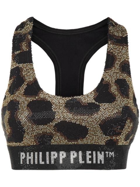PHILIPP PLEIN leopard-print cropped top