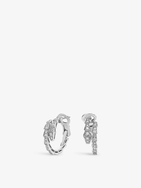 Serpenti Viper 18ct white-gold and 0.75ct diamond earrings