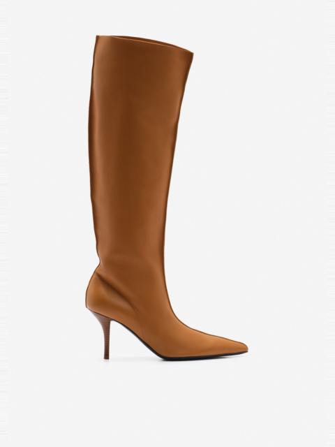 MAGDA BUTRYM High-heel leather boots in carmel