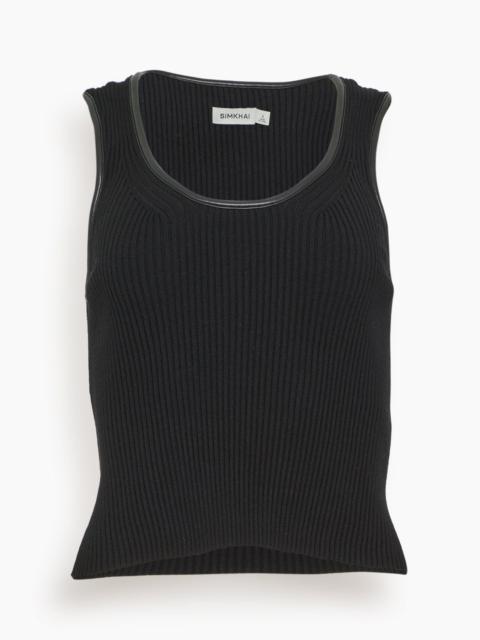 SIMKHAI Cobain Tank Top in Black