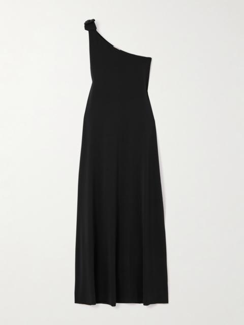 ERES Miss One-shoulder Bow-detailed Jersey Midi Dress