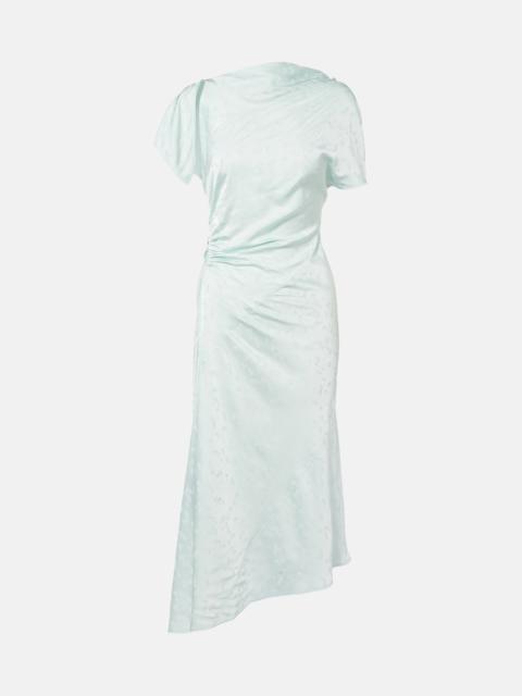 Victoria Beckham Asymmetric floral midi dress