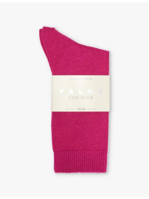 FALKE Cosy Wool brand-print knit socks