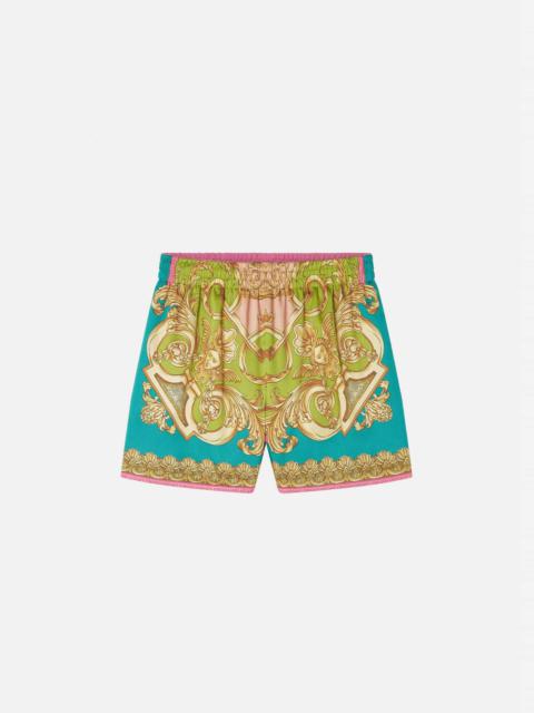 VERSACE Barocco Goddess Reversible Pool Shorts