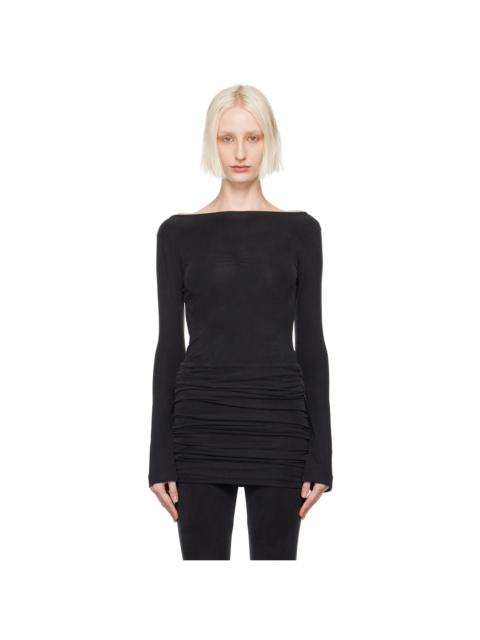 Black Minimal Justaucorps T-shirt