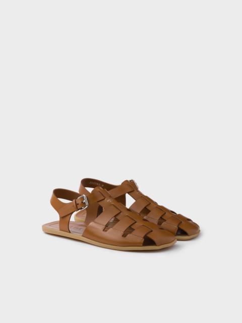 Prada Leather fisherman sandals