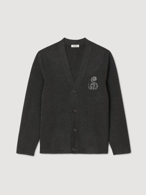 Sandro CARDIGAN WITH SNAKE DETAIL