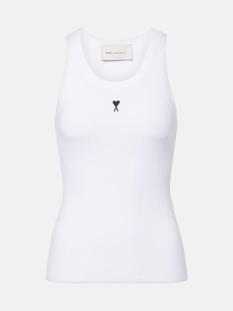 AMI Paris Ami De Cœur cotton jersey tank top