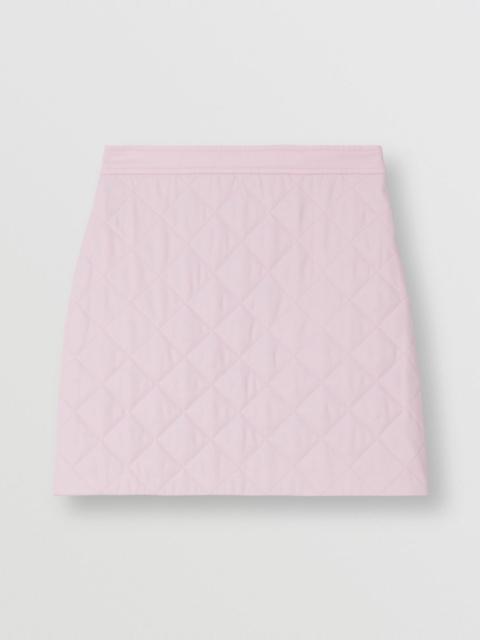Burberry Diamond Quilted Nylon and Cotton Mini Skirt