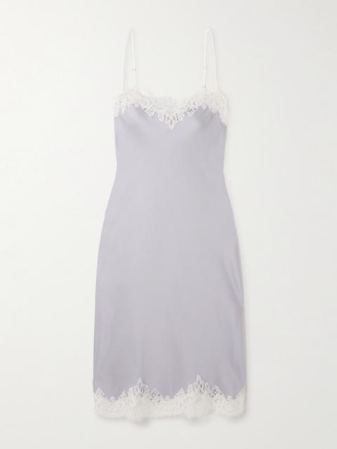 Stella McCartney Lace-trimmed Satin-crepe Dress