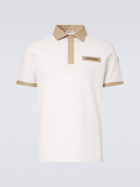 Moncler Logo cotton piqué polo shirt