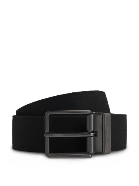 BOSS REVERSIBLE BELT WITH MONOGRAMMED ITALIAN LEATHER