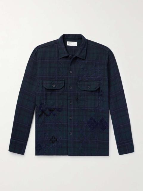 Embroiderd Checked Cotton Overshirt