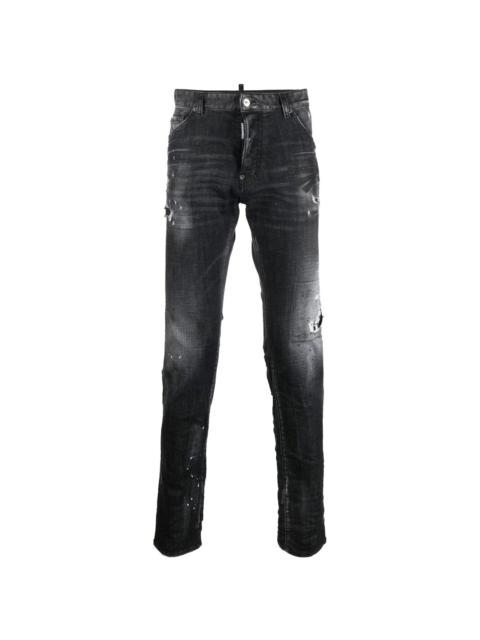 DSQUARED2 faded distressed slim-fit jeans