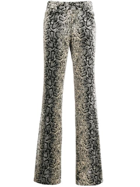 GIAMBATTISTA VALLI snakeskin effect bootleg trousers
